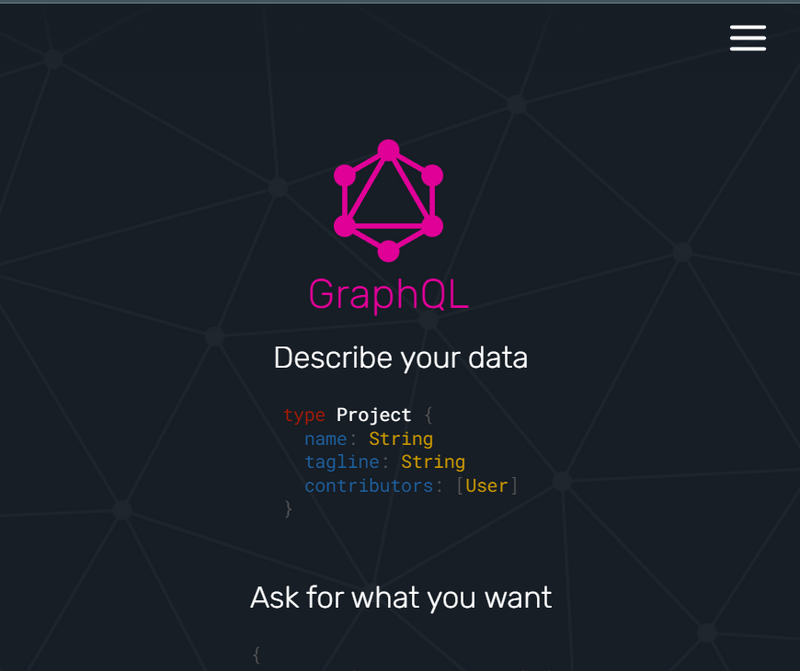 A screenshot of https://graphql.org/