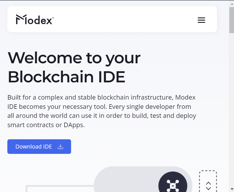 A screenshot of https://www.modex.tech/ide