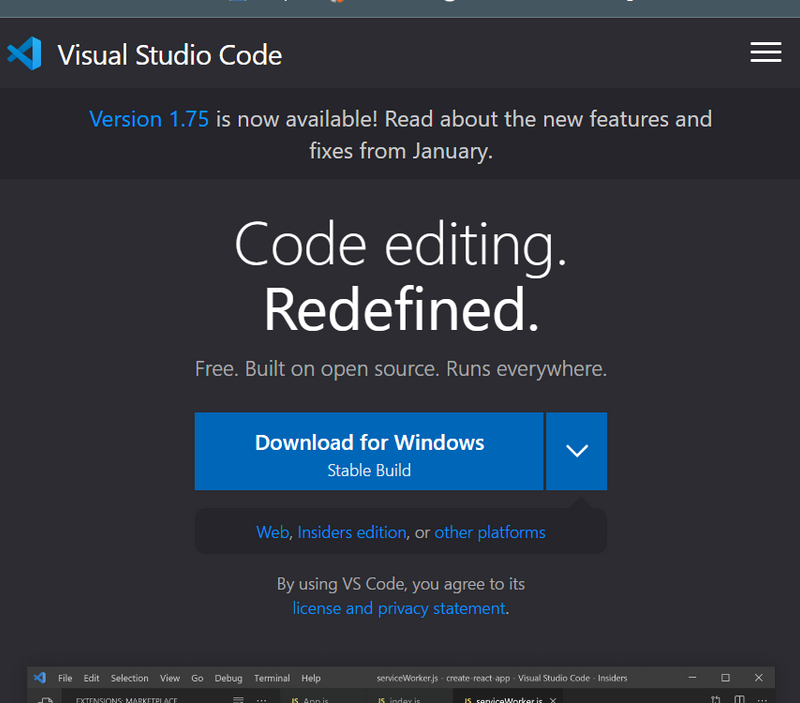 A screenshot of https://code.visualstudio.com/